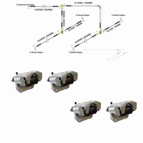 Dual Axle Hydraulic Brake Line Kit |Hydraulic Calipers